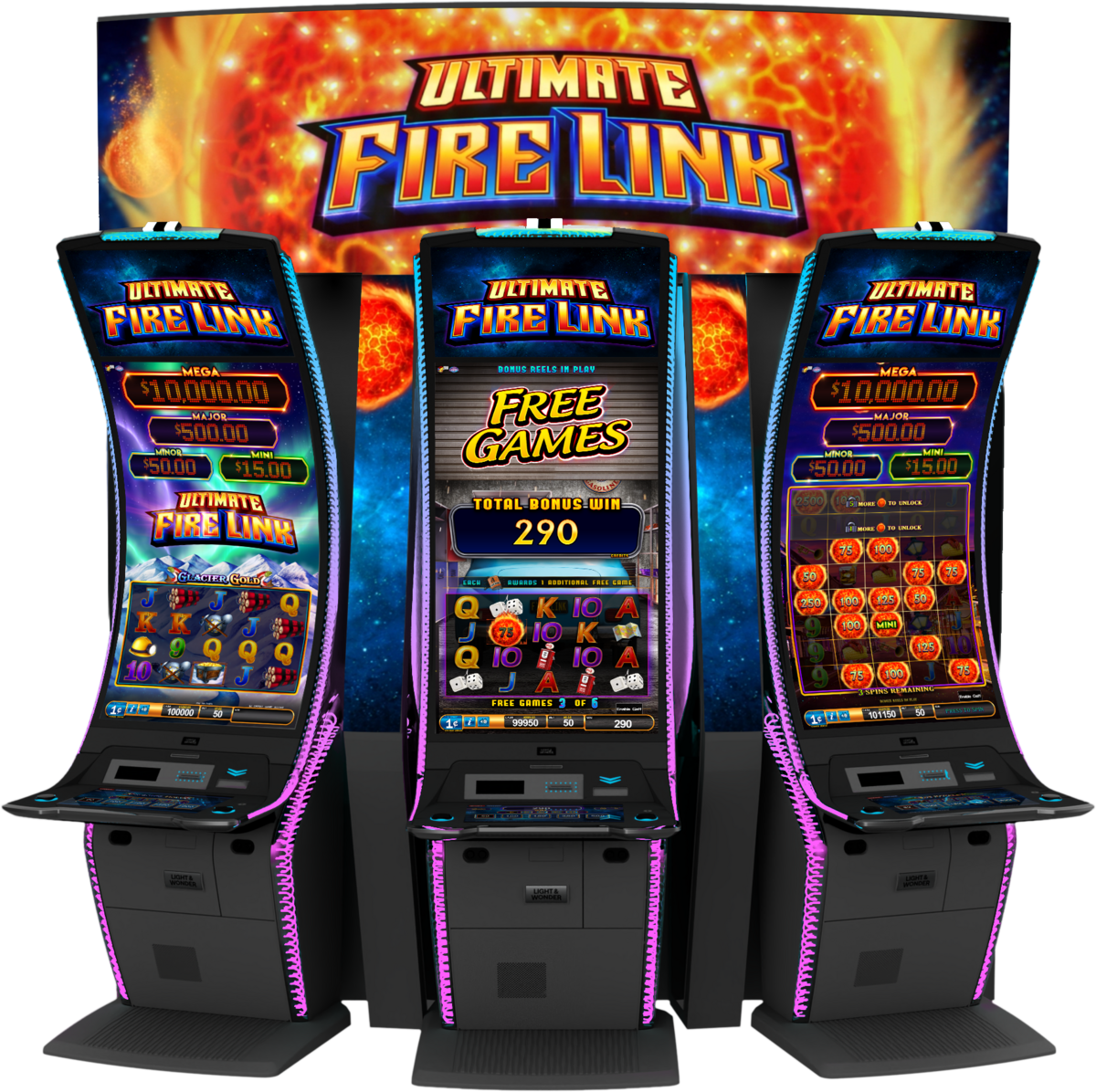 Ultimate Fire Link Glacier Gold Cabinet